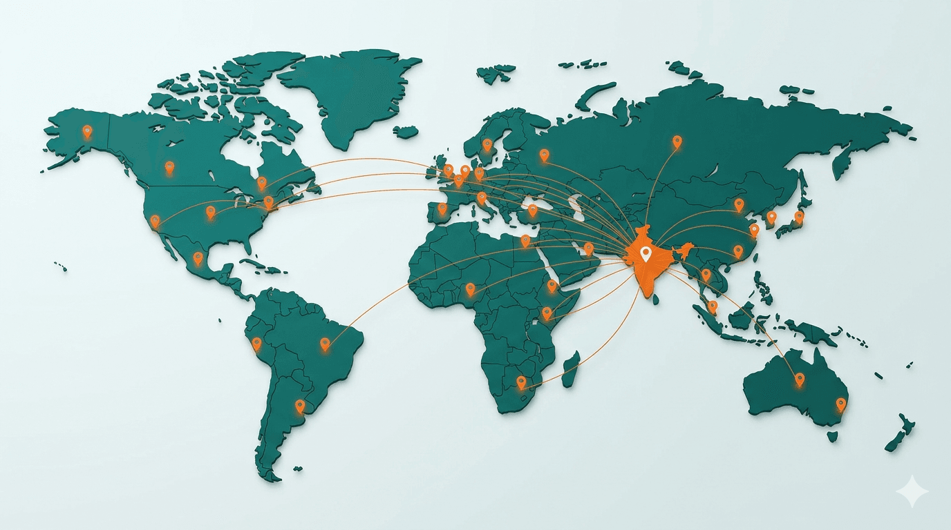 Pitzo Global Presence Map
